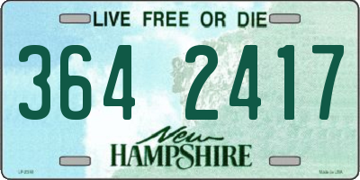 NH license plate 3642417