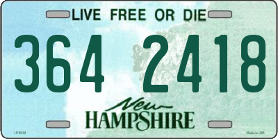 NH license plate 3642418