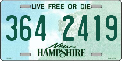 NH license plate 3642419