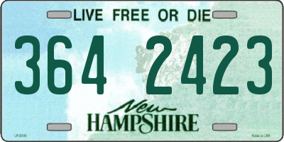 NH license plate 3642423