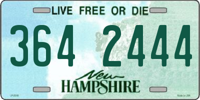 NH license plate 3642444