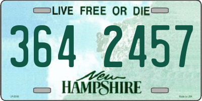 NH license plate 3642457