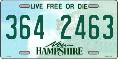 NH license plate 3642463