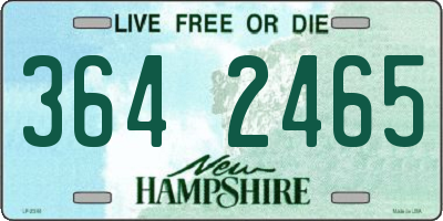 NH license plate 3642465