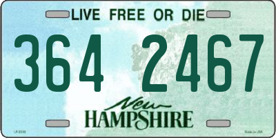 NH license plate 3642467