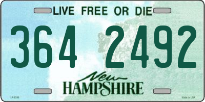 NH license plate 3642492