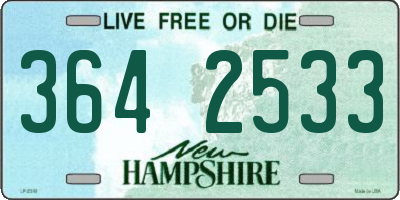 NH license plate 3642533