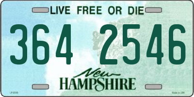 NH license plate 3642546