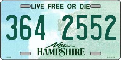 NH license plate 3642552