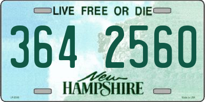 NH license plate 3642560