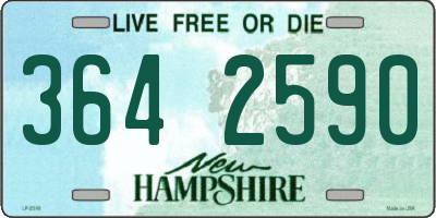 NH license plate 3642590