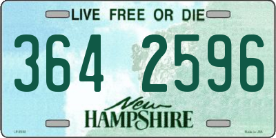 NH license plate 3642596