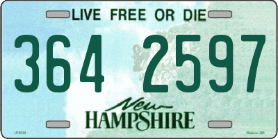 NH license plate 3642597