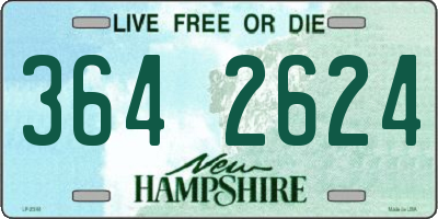 NH license plate 3642624