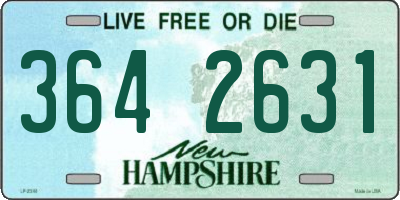NH license plate 3642631