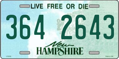 NH license plate 3642643
