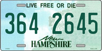 NH license plate 3642645