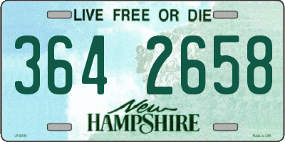NH license plate 3642658