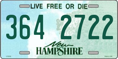NH license plate 3642722