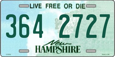 NH license plate 3642727