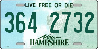 NH license plate 3642732