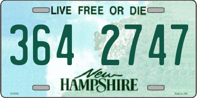 NH license plate 3642747