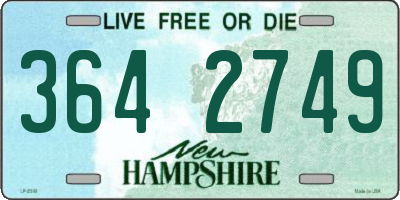 NH license plate 3642749