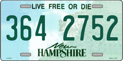 NH license plate 3642752
