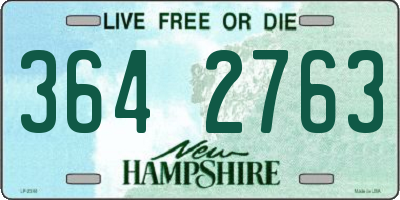 NH license plate 3642763