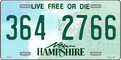 NH license plate 3642766