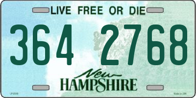 NH license plate 3642768
