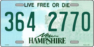 NH license plate 3642770