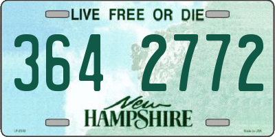 NH license plate 3642772