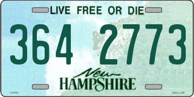 NH license plate 3642773