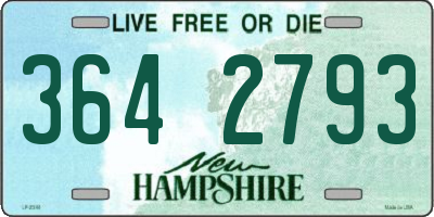 NH license plate 3642793