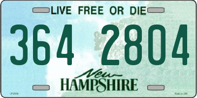 NH license plate 3642804