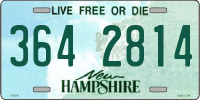 NH license plate 3642814