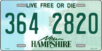 NH license plate 3642820