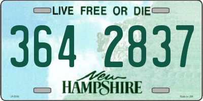 NH license plate 3642837