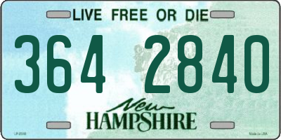 NH license plate 3642840