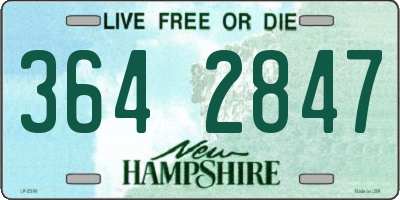 NH license plate 3642847