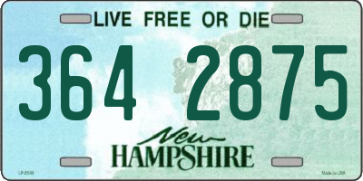 NH license plate 3642875