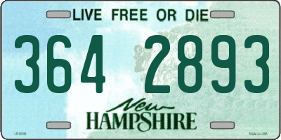 NH license plate 3642893