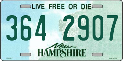 NH license plate 3642907
