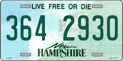 NH license plate 3642930