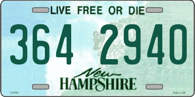 NH license plate 3642940