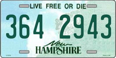 NH license plate 3642943