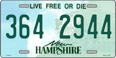 NH license plate 3642944