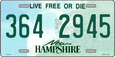 NH license plate 3642945