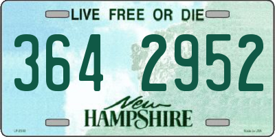 NH license plate 3642952